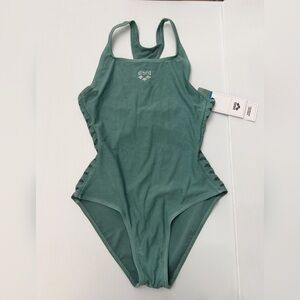 Arena Sage Green Racer Back One-Piece Swimsuit - 32 Small